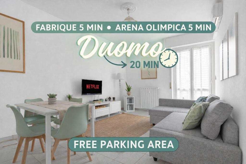 Milan Apartment | Casa Sibilla - Balcony Apartment, 7min Linate & Arena, Fast WiFi
