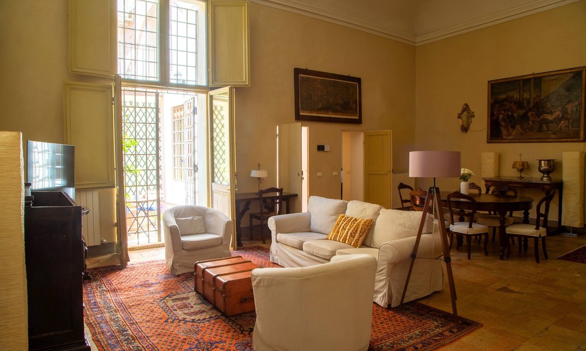 Fano Apartment | Dimora Castracane - House in historic building from 1400 with cloister, balcony and private parking space
