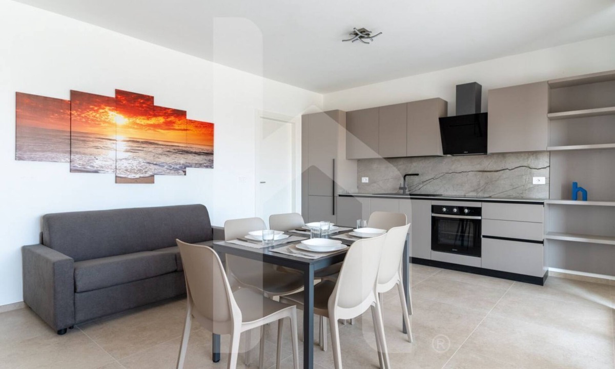 Foggetta Apartment | Holiday home ELEA is the 2025 novelty that will give you a holiday in Pineto but with the charm of a new modern construction, fresh and designed with all the comforts. The Talìa apartment has a large living room with kitchenette and sofa bed at the entr