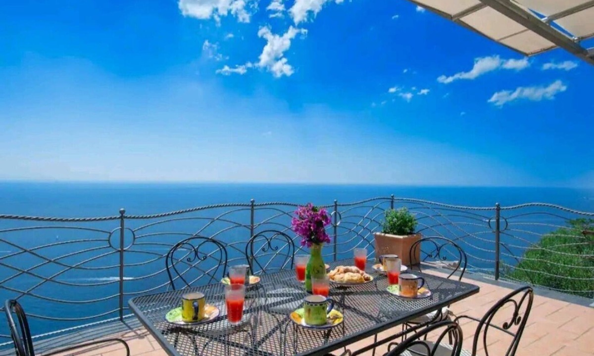 Furore House | L'INCANTO House on the Amalfi Coast. Spacious and wonderful terrace overlooking the sea