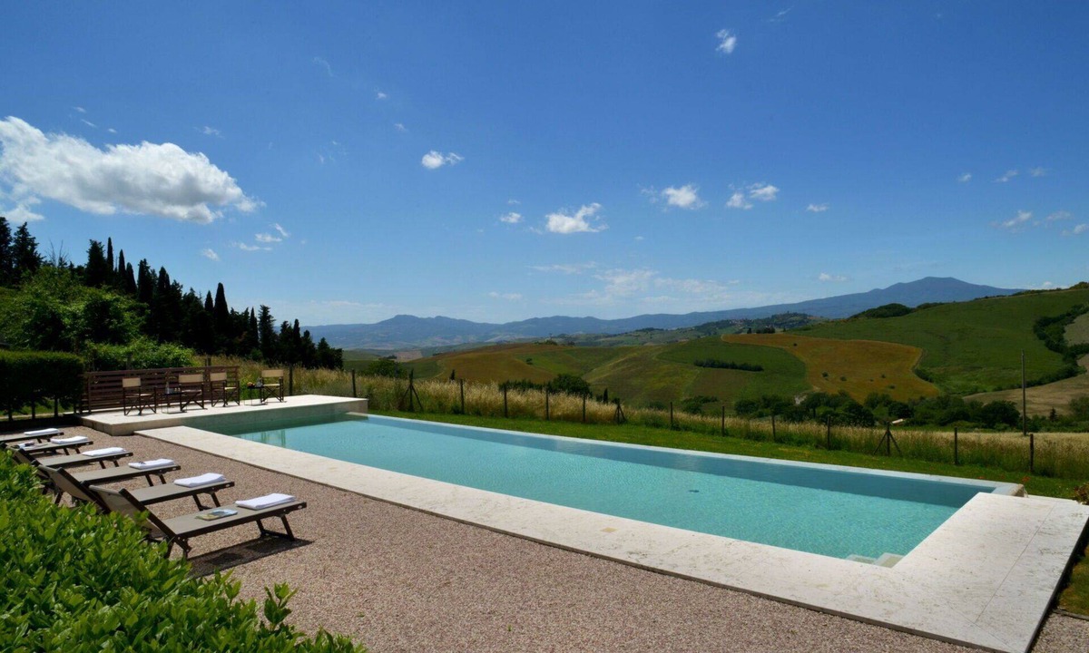 San Casciano dei Bagni Apartment | Nice apartment for 3 guests with pool, A/C, WIFI, TV, terrace, panoramic view and parking