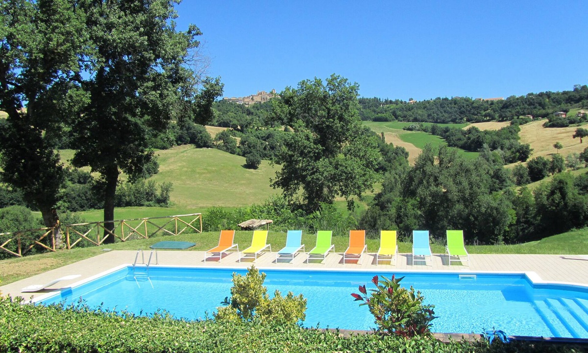Gualdo Villa | Peaceful Rural Villa, Large Private Pool, Diving Board, Mountain & Village Views