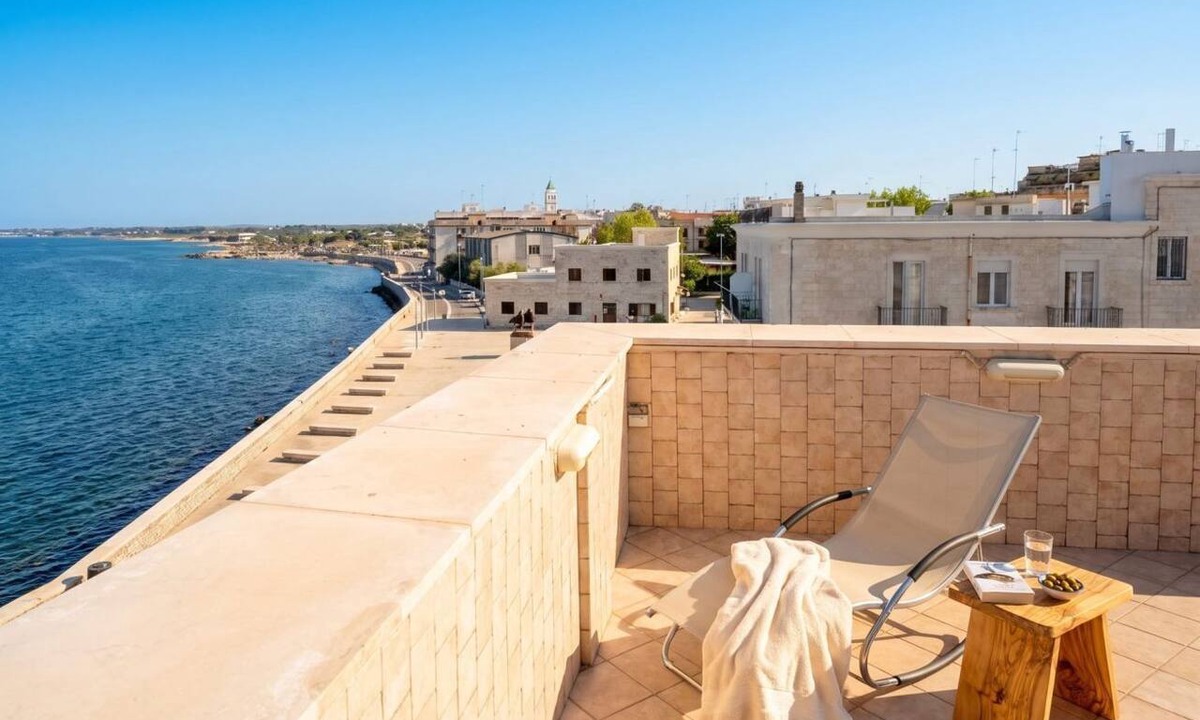 Giovinazzo Apartment | Seafront Retreat with Private Rooftop Terrace