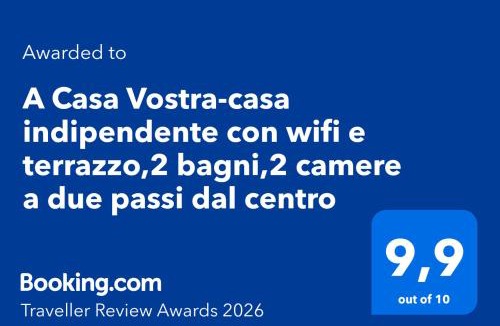 Canosa di Puglia House | A Casa Vostra-casa indipendente con wifi e terrazzo,2 bagni,2 camere a due passi dal centro