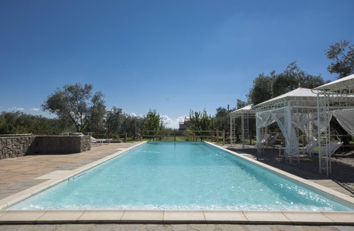 Montefiascone Villa | Casale degli Ulivi: country villa with pool, terrace and fireplace