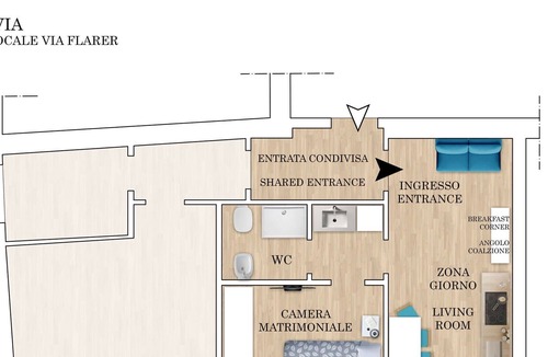 Pavia Apartment | Cosy apartment for 3 guests with WIFI, A/C and TV