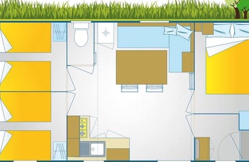 Mandrione House | Ferienanlage Manacore - Mobilehome Happy Premium with seaview hillside (2390)