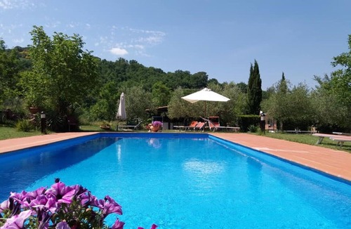 Castelnuovo di Val di Cecina Apartment | Cozy apartment on a vacation farm with pool
