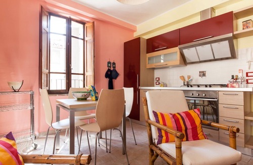 Compignano Apartment | Medieval village flat, second floor with Wi-Fi & aircon
