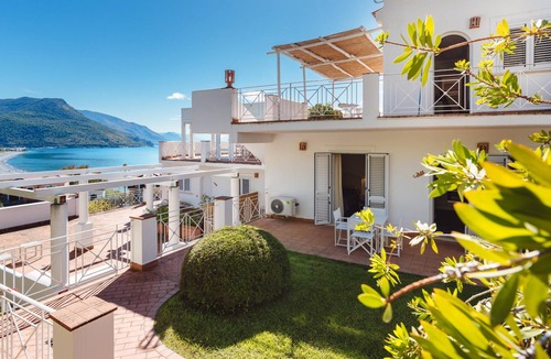 Villammare Apartment | Mirto Apartment located inside the Residence le Ruve Bianche with swimming pool and private beach
