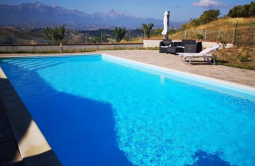 Atri Villa | Modern villa with panoramic view and roomy garden with private pool