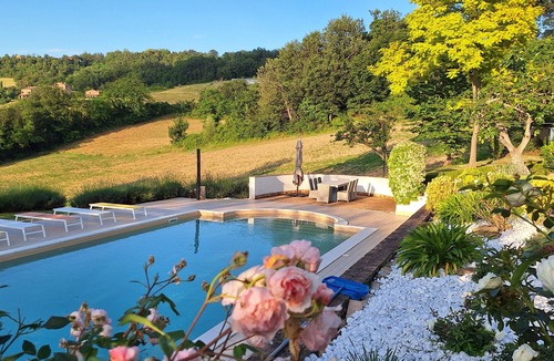 Gualdo Villa | Peaceful Rural Villa, Large Private Pool, Diving Board, Mountain & Village Views