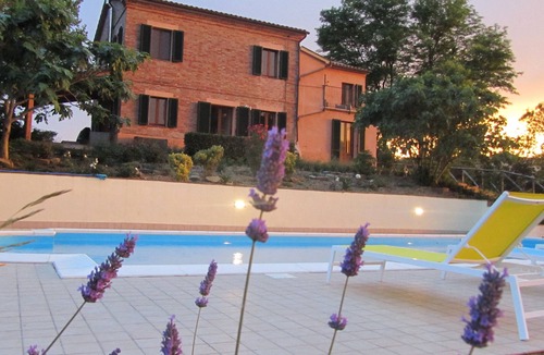 Gualdo Villa | Peaceful Rural Villa, Large Private Pool, Diving Board, Mountain & Village Views