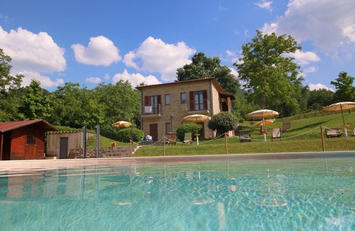 Apecchio Apartment | Property with swimming pool, spacious garden, private terrace and views