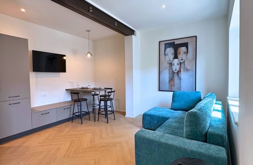 Giaveno Apartment | San Lorenzo Luxury Apartment with Balcony and Air Conditioning