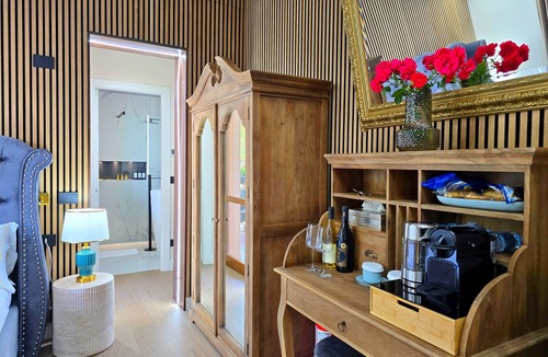 Manciano Apartment | Suite with private bathroom and views of Tuscan hills