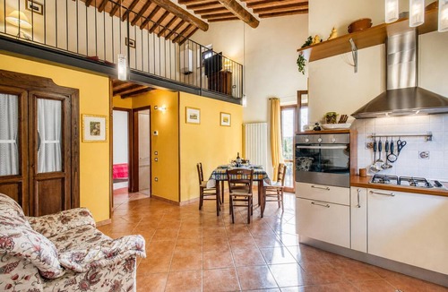 Radicondoli Apartment | Tuscan Sun Duplex With Balcony and Shared Pool