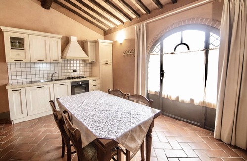 Monteverdi Marittimo Apartment | Two-room apartment, approximately 38 square meters, sleeps 4. Finely furnished and comprising a kitchenette equipped with dishes, an oven, a refrigerator with freezer, satellite TV, a living room with a double sofa bed, a double bedroom, and a private ba