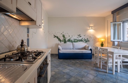 Villammare Apartment | Ulivo Apartment in the Residence le Ruve Bianche with swimming pool and private beach