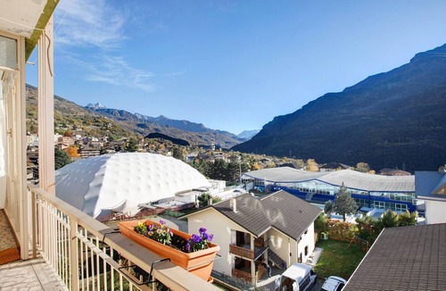 Saint-Vincent Apartment | Vanna House Apartment in Saint Vincent with Private Terrace, Balcony & Mountain Views
