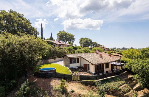 Scansano House | Wonderful private villa with A/C, private pool, WIFI, hot tub, TV, patio and panoramic view