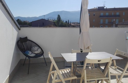 Bastia Umbra Apartment | Wonderful terrace with a view of Assisi!