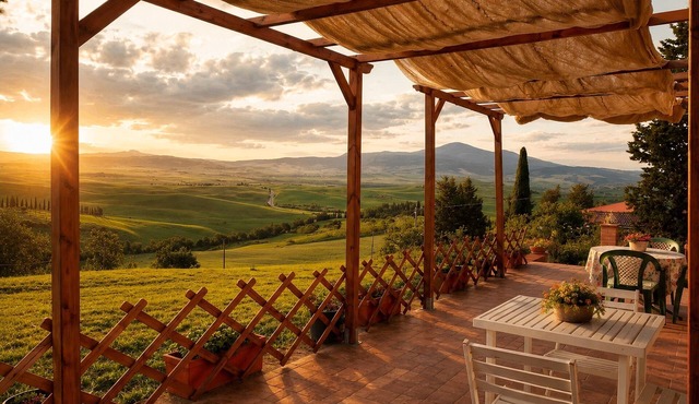 Apartment "Agriturismo Il Casato Mag-il Torchio" with Mountain Views, Terrace and Wi-Fi