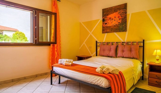 One room apartment with patio and private bathroom