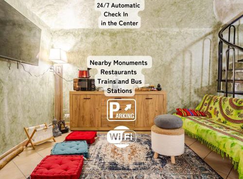 SPECIAL OFFER! Secret Zen House in the Center W Free Parking and 24Hours Automatic Check-In - With Netflix & DisneyPlus and Air Conditioning
