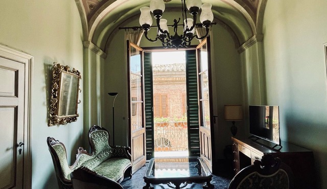 Very large apartment in historic building from the late 1700s with billiard room.