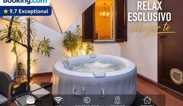 Zen Retreat per Coppie con Jacuzzi - Dehor e Garage Privato - Check in Automatico e Climatizzatore