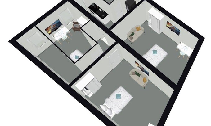 Monti Resort | 82 m² Private room ∙ 1 bedroom ∙ 1 guest