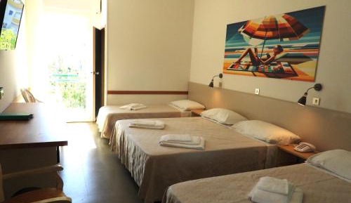 Quadruple Room with Balcony and Side Sea View